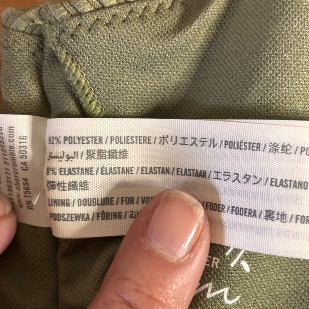 Hollister Ribbed Knot Front Bikini Top Olive Green Small 311-471-0470-331 - Picture 11 of 11